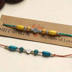 Handmade GS Bead Work Rakhi (Assorted Set of 2)