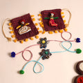  Handmade GS Fabric Flower Rakhi (Set of 2)