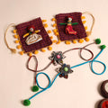  Handmade GS Fabric Flower Rakhi (Set of 2)