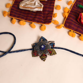  Handmade GS Fabric Flower Rakhi (Set of 2)