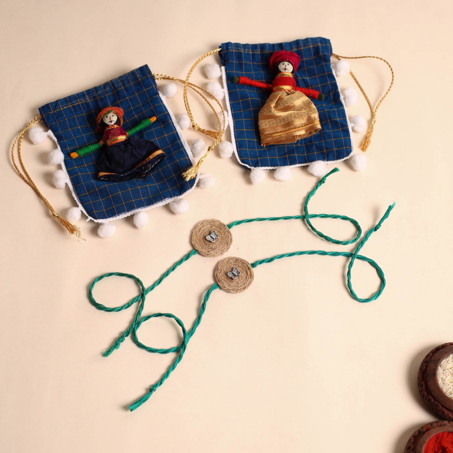  Handmade GS Jute Rakhi (Set of 2)
