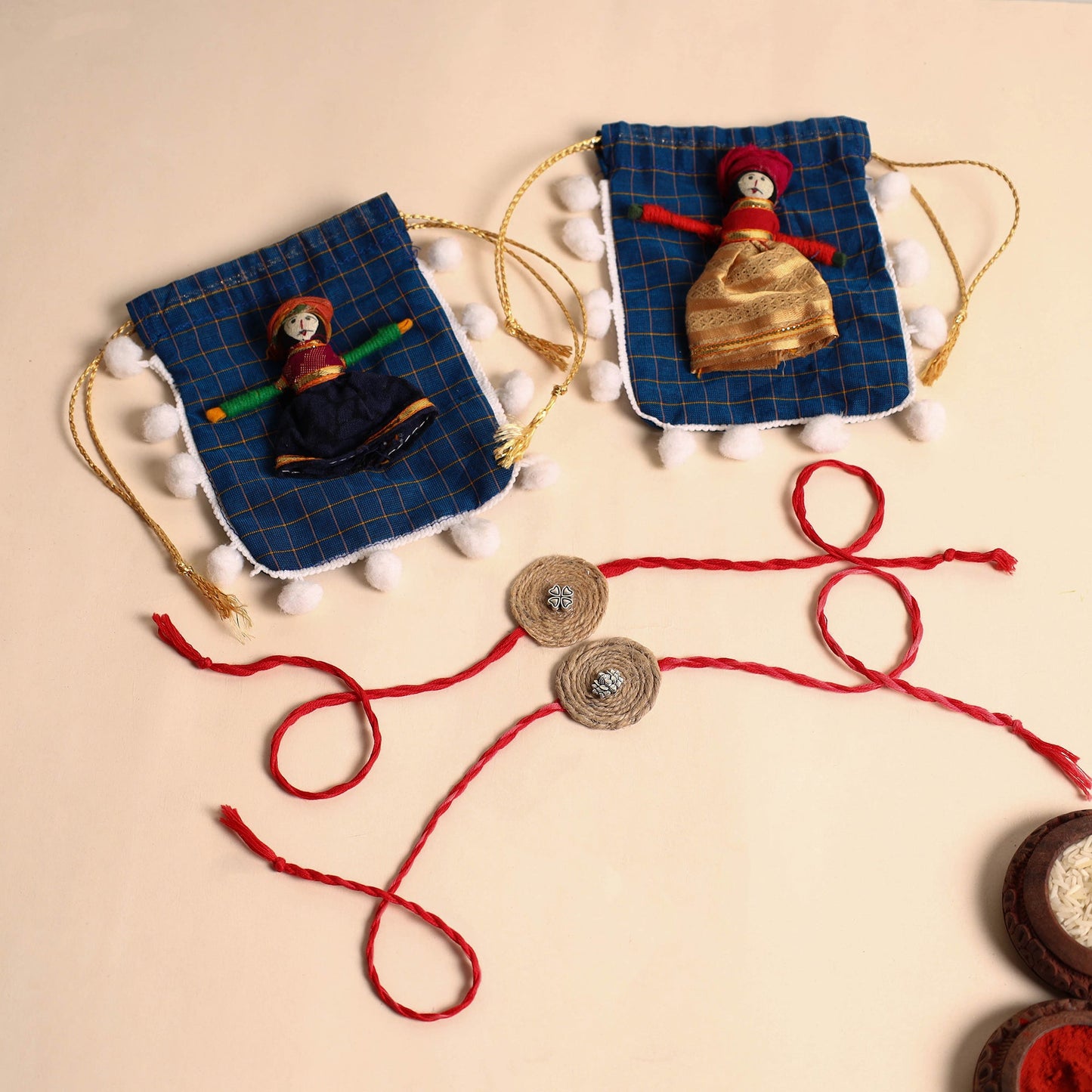  Handmade GS Jute Rakhi (Set of 2)