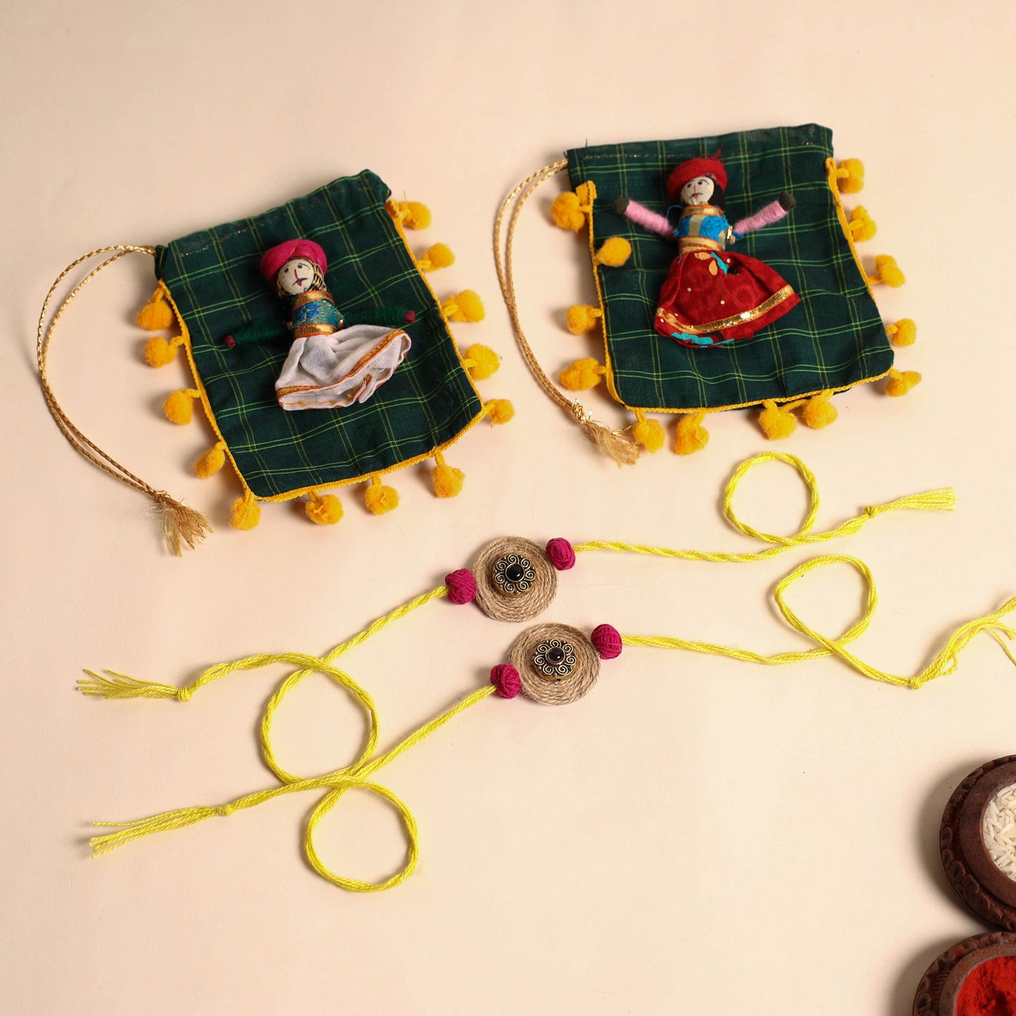  Handmade GS Jute Rakhi (Set of 2)