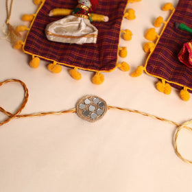  Handmade GS & Mirror Work Jute Rakhi (Set of 2)