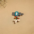Handmade gs shell & thread work hair clip 28 - handcrafted