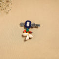 Handmade gs shell & thread work hair clip 37 - handcrafted