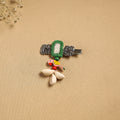 Handmade gs shell & thread work hair clip 39 - handcrafted