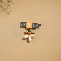 Handmade gs shell & thread work hair clip 45 - handcrafted