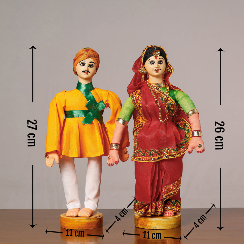 Handmade Gujarati Couple Traditional Dolls 01