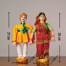 Handmade Gujarati Couple Traditional Dolls 01