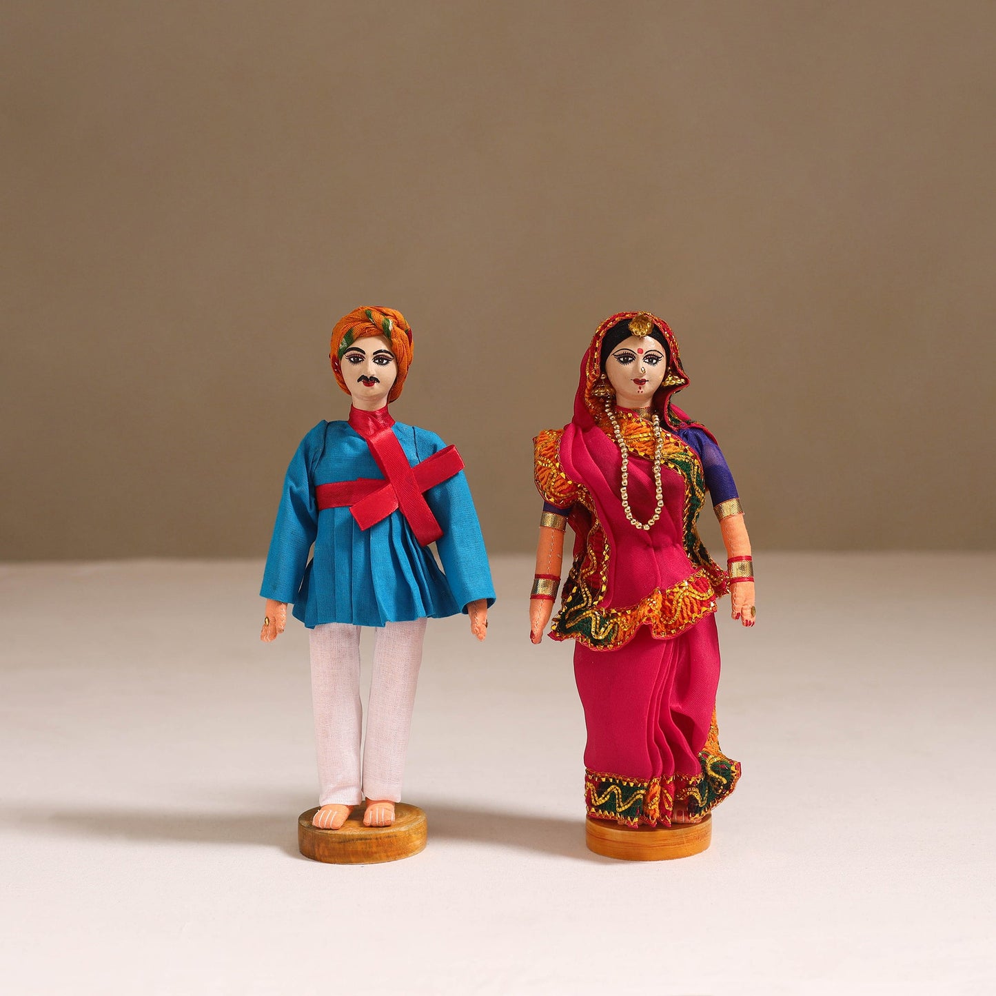 Handmade Gujarati Couple Traditional Dolls 02