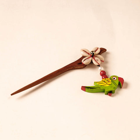  Handmade Gulmohar Flower Wooden Juda Stick 