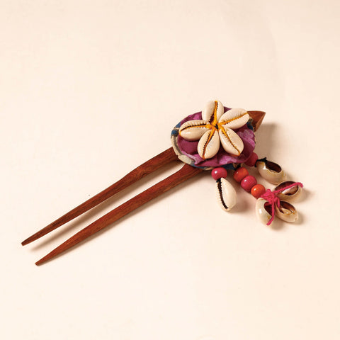  Handmade Gulmohar Flower Wooden Juda Stick 