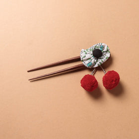  Handmade Gulmohar Flower Wooden Juda Stick 