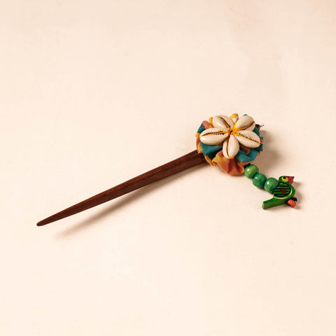  Handmade Gulmohar Flower Wooden Juda Stick 