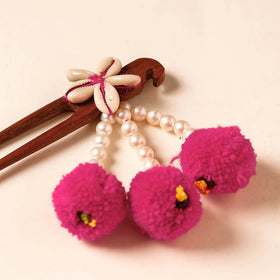  Handmade Gulmohar Flower Wooden Juda Stick 