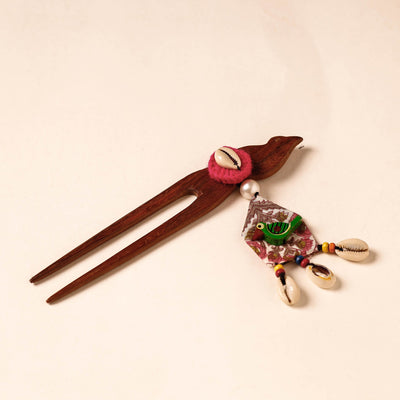  Handmade Gulmohar Flower Wooden Juda Stick 