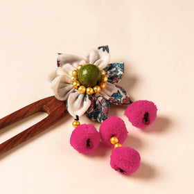  Handmade Gulmohar Flower Wooden Juda Stick 