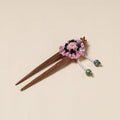  Handmade Gulmohar Flower Wooden Juda Stick 