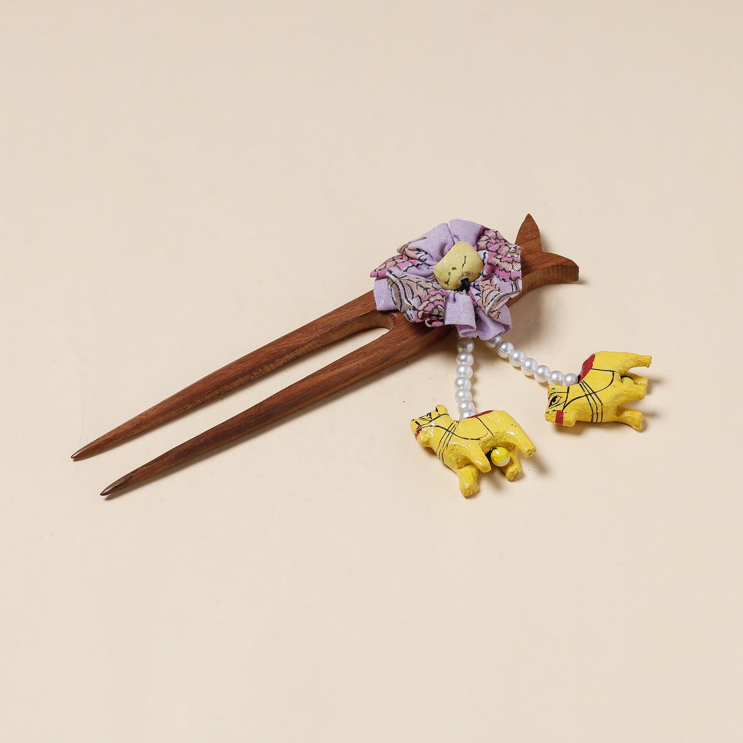  Handmade Gulmohar Flower Wooden Juda Stick 