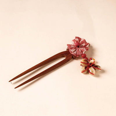  Handmade Gulmohar Flower Wooden Juda Stick 