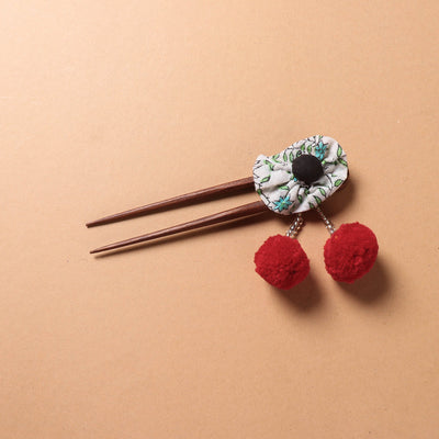  Handmade Gulmohar Flower Wooden Juda Stick 