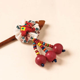 Handmade Gulmohar Flower Wooden Juda Stick 