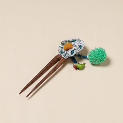  Handmade Gulmohar Flower Wooden Juda Stick 