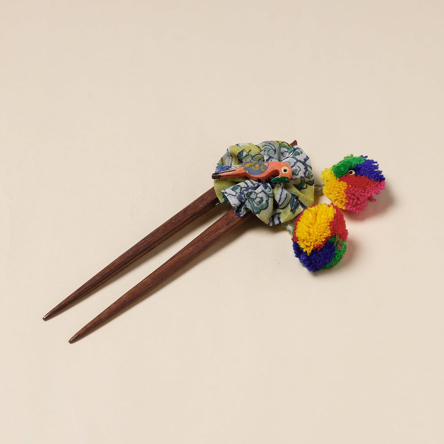  Handmade Gulmohar Flower Wooden Juda Stick 