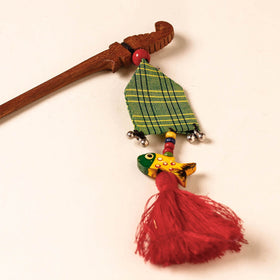  Handmade Gulmohar Flower Wooden Juda Stick 