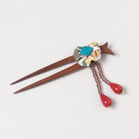  Handmade Gulmohar Flower Wooden Juda Stick 