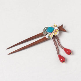  Handmade Gulmohar Flower Wooden Juda Stick 