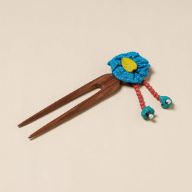  Handmade Gulmohar Flower Wooden Juda Stick 