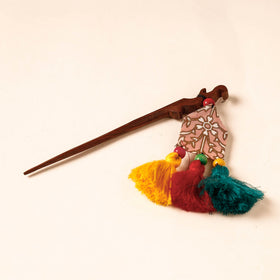  Handmade Gulmohar Flower Wooden Juda Stick 