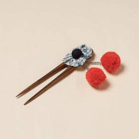  Handmade Gulmohar Flower Wooden Juda Stick 