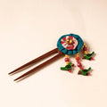  Handmade Gulmohar Flower Wooden Juda Stick 