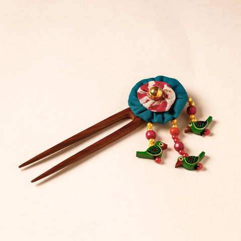  Handmade Gulmohar Flower Wooden Juda Stick 