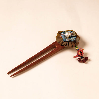  Handmade Gulmohar Flower Wooden Juda Stick 