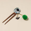 Handmade Gulmohar Flower Wooden Juda Stick 