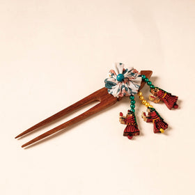  Handmade Gulmohar Flower Wooden Juda Stick 