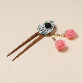  Handmade Gulmohar Flower Wooden Juda Stick 