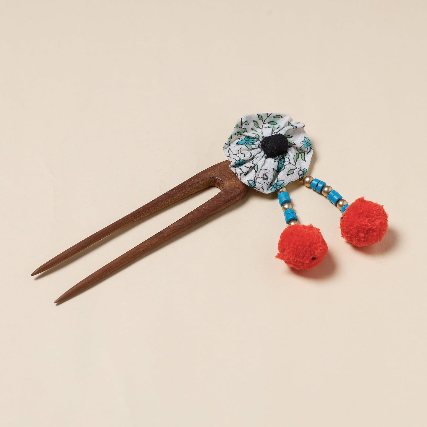  Handmade Gulmohar Flower Wooden Juda Stick 