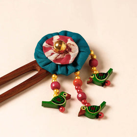  Handmade Gulmohar Flower Wooden Juda Stick 