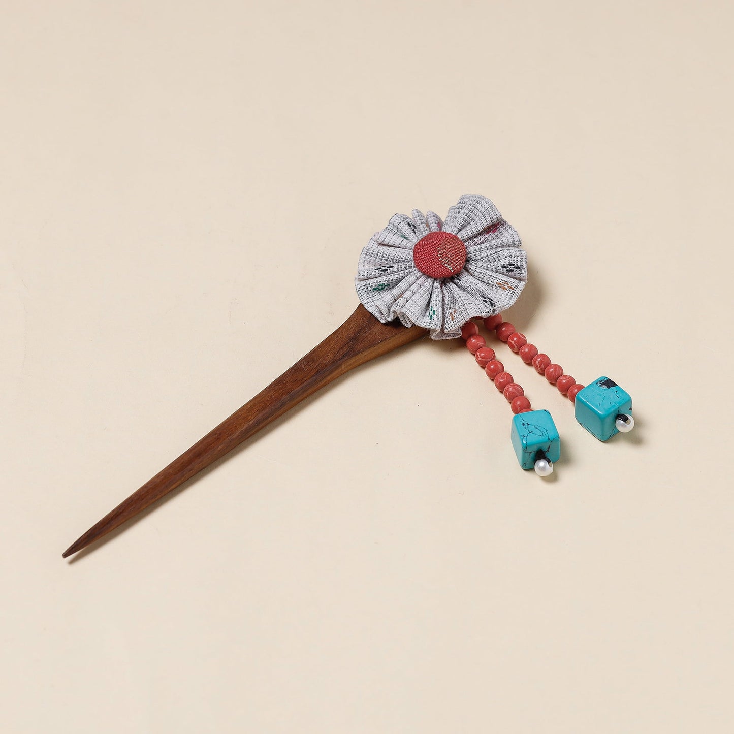  Handmade Gulmohar Flower Wooden Juda Stick 