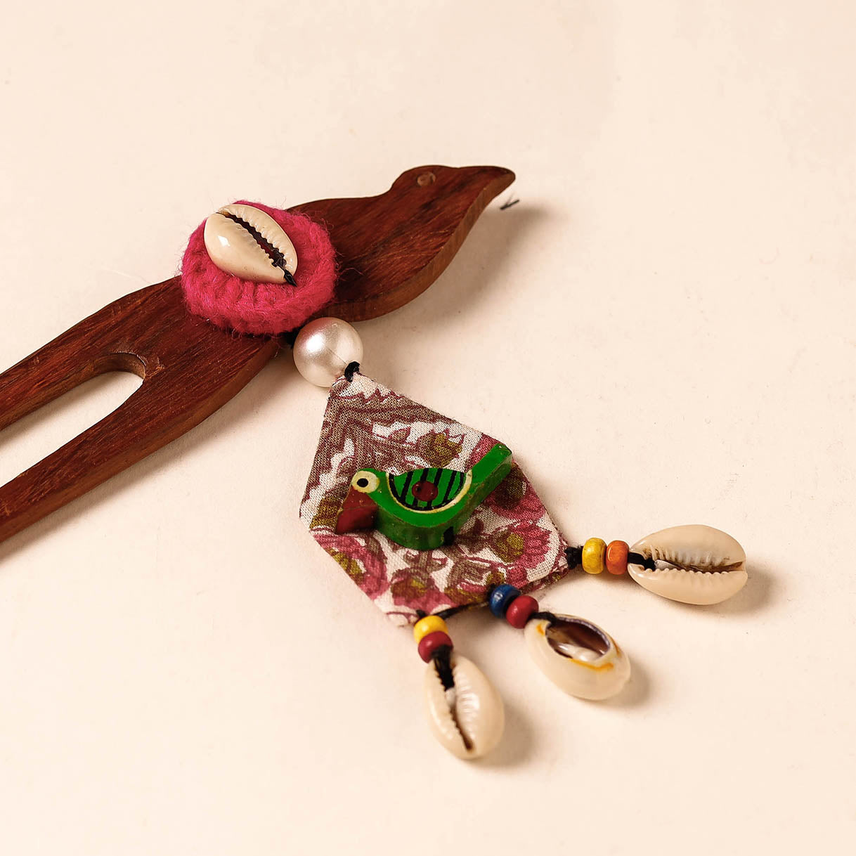  Handmade Gulmohar Flower Wooden Juda Stick 