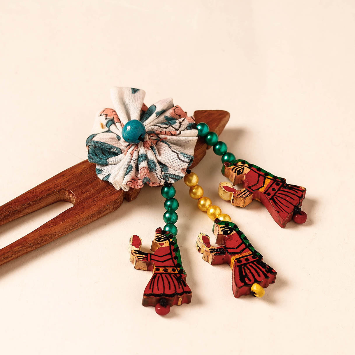  Handmade Gulmohar Flower Wooden Juda Stick 