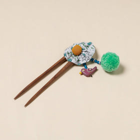  Handmade Gulmohar Flower Wooden Juda Stick 