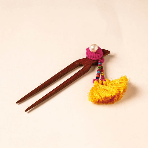  Handmade Gulmohar Flower Wooden Juda Stick 