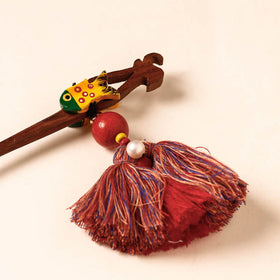  Handmade Gulmohar Flower Wooden Juda Stick 