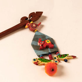  Handmade Gulmohar Flower Wooden Juda Stick 